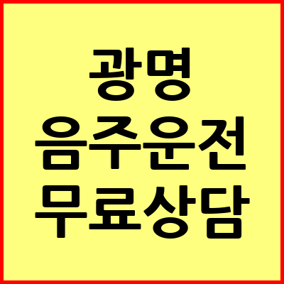 광명 음주운전 변호사