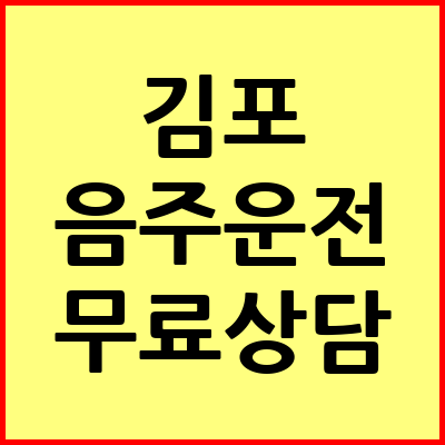김포 음주운전 변호사