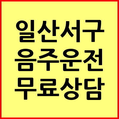 일산서구 음주운전 변호사