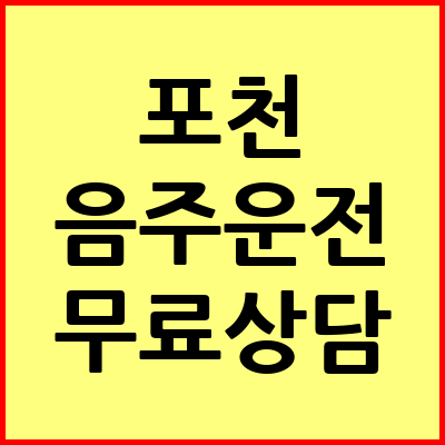 포천 음주운전 변호사