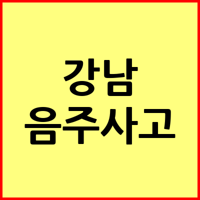 서울 강남구 음주운전 변호사