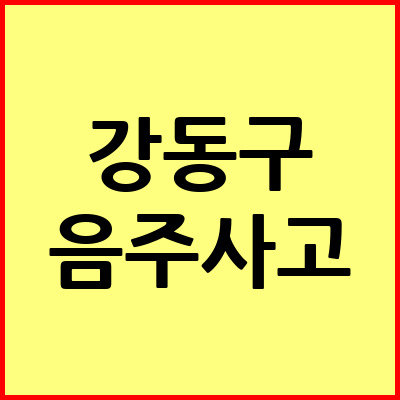 서울 강동구 음주운전 변호사