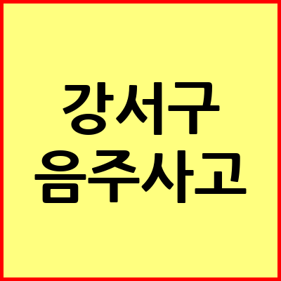 서울 강서구 음주운전 변호사