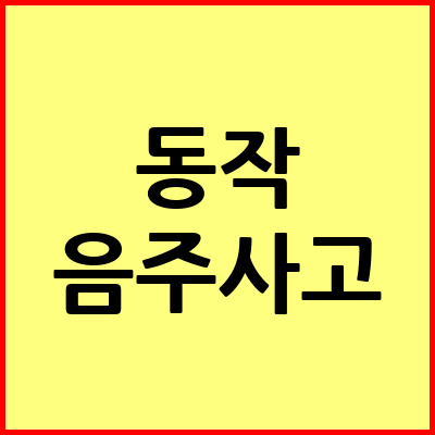 서울 동작구 음주운전 변호사