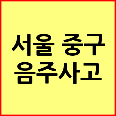 서울 중구 음주운전 변호사