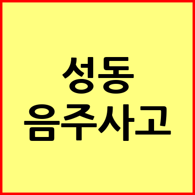 서울 성동구 음주운전 변호사