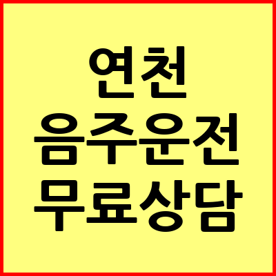 연천 음주운전 변호사