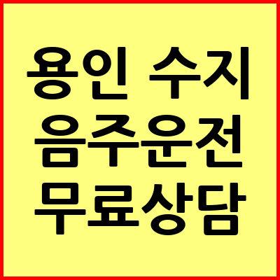 용인 수지구 음주운전 변호사