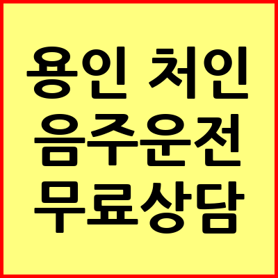 용인 처인구 음주운전 변호사