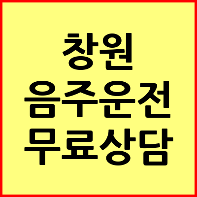 창원 음주운전 변호사